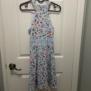Blue floral dress
